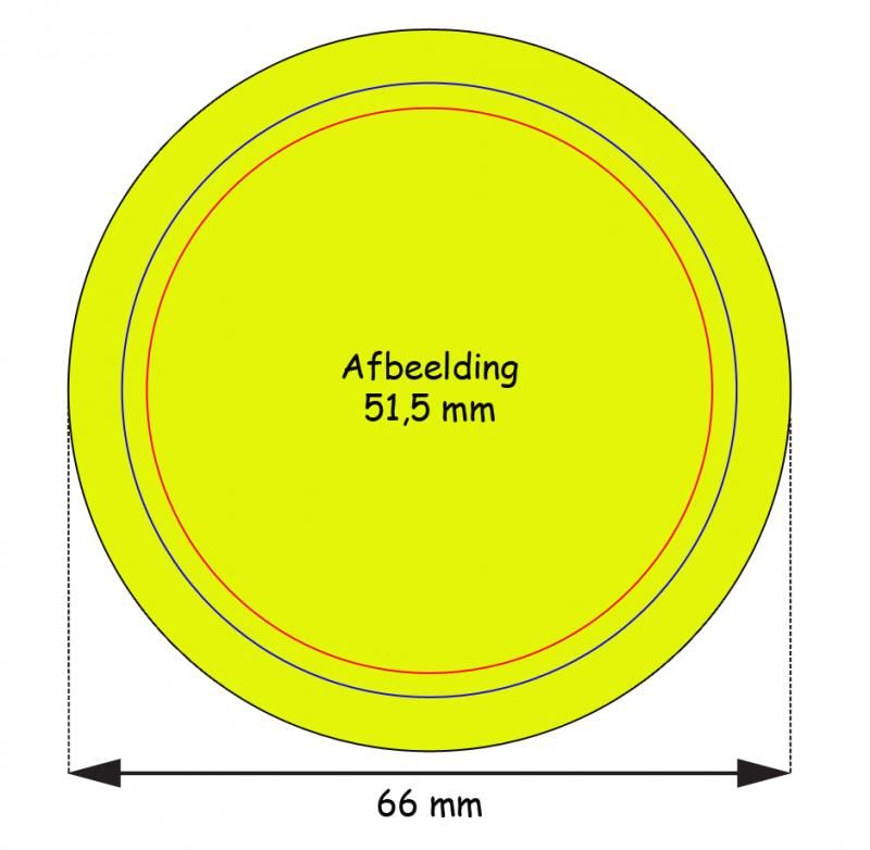 Stramien Button 56 mm